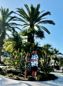 Us on our 25th wedding anniversary night getting ready to head to dinner