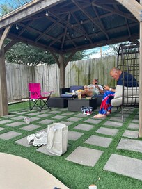 Out by pool