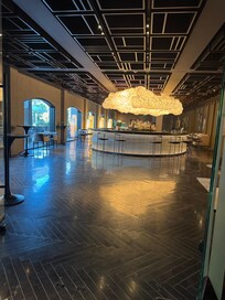 The bar area inside the restaurant.