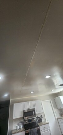 Crack in kitchen ceiling
