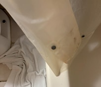 Dirty shower liner