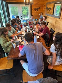 Loved eating at the large table every evening together