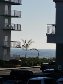 Balcony view of the ocean.
