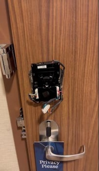 Broken Lock in 2nd room that kept locking me inside -got repaired