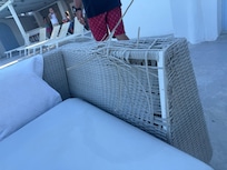 Broken outdoor furniture