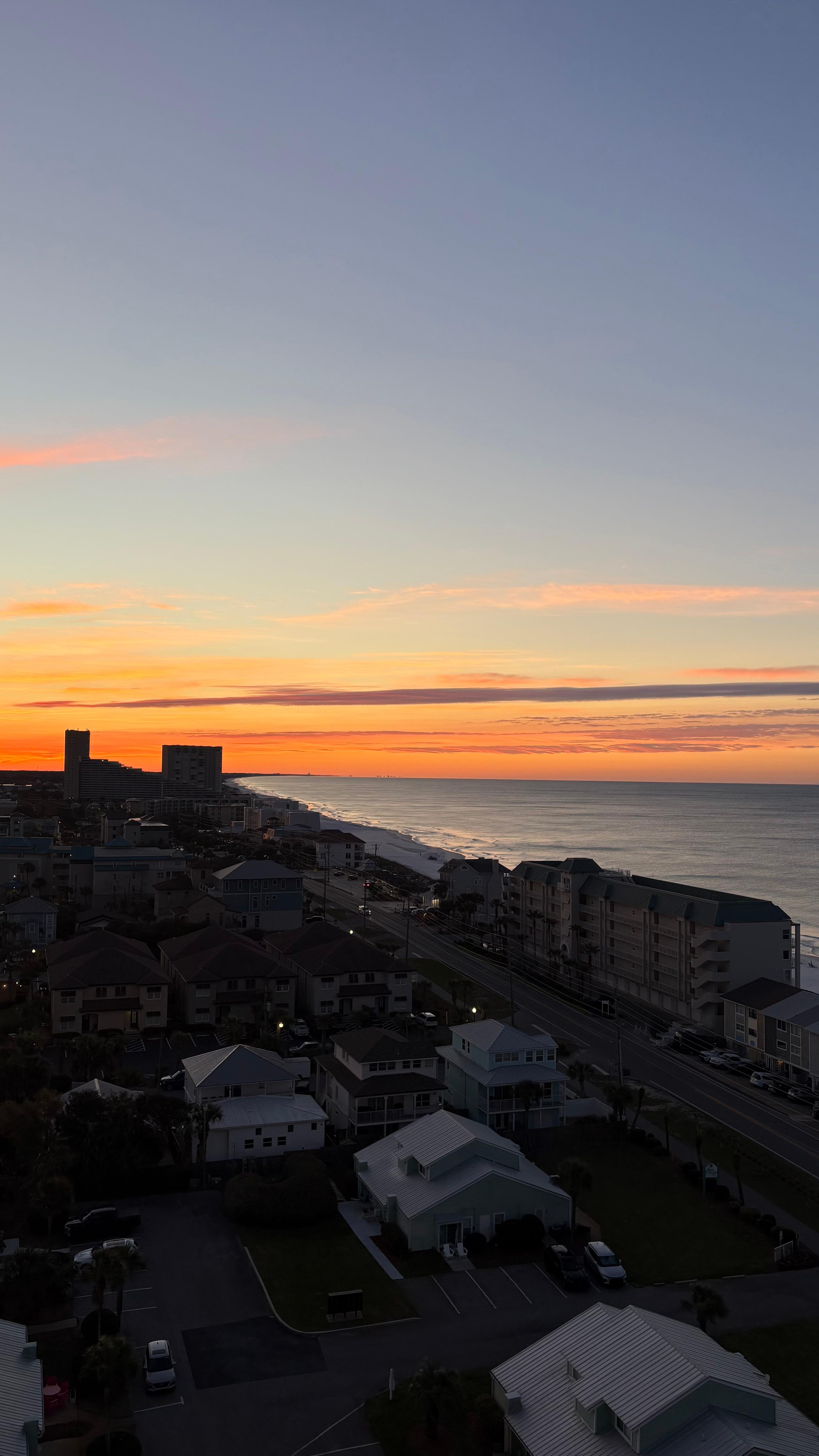 Sunrise from the balcony. Beautiful. 