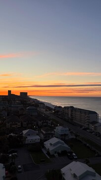 Sunrise from the balcony. Beautiful.