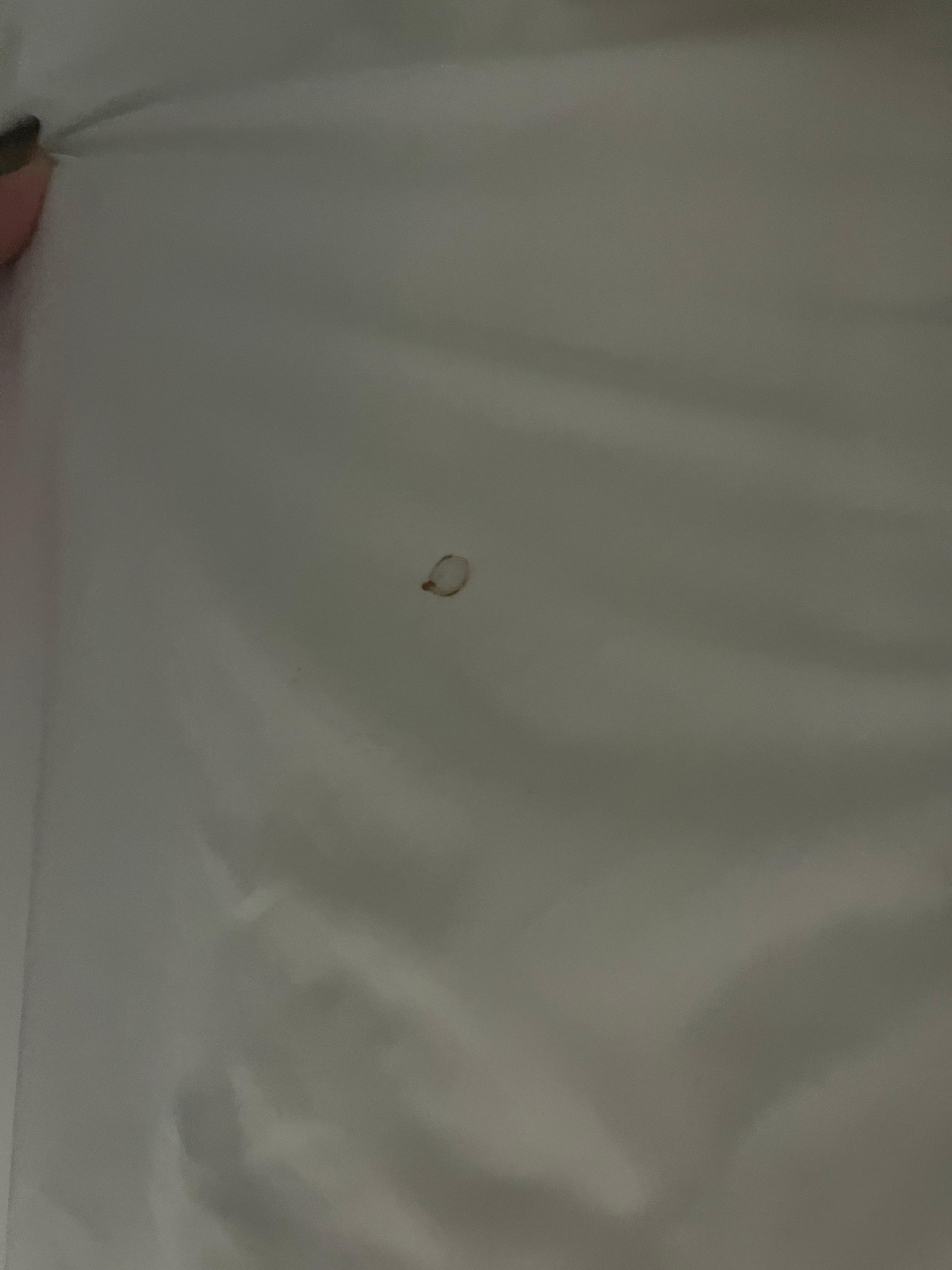 Quemada de cigarro en la sábana 