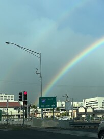 Rainbow view from corner of property.