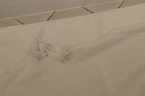 Floor towel/matt for the bathroom had multiple holes in it. Looked like it hadn't been washed.