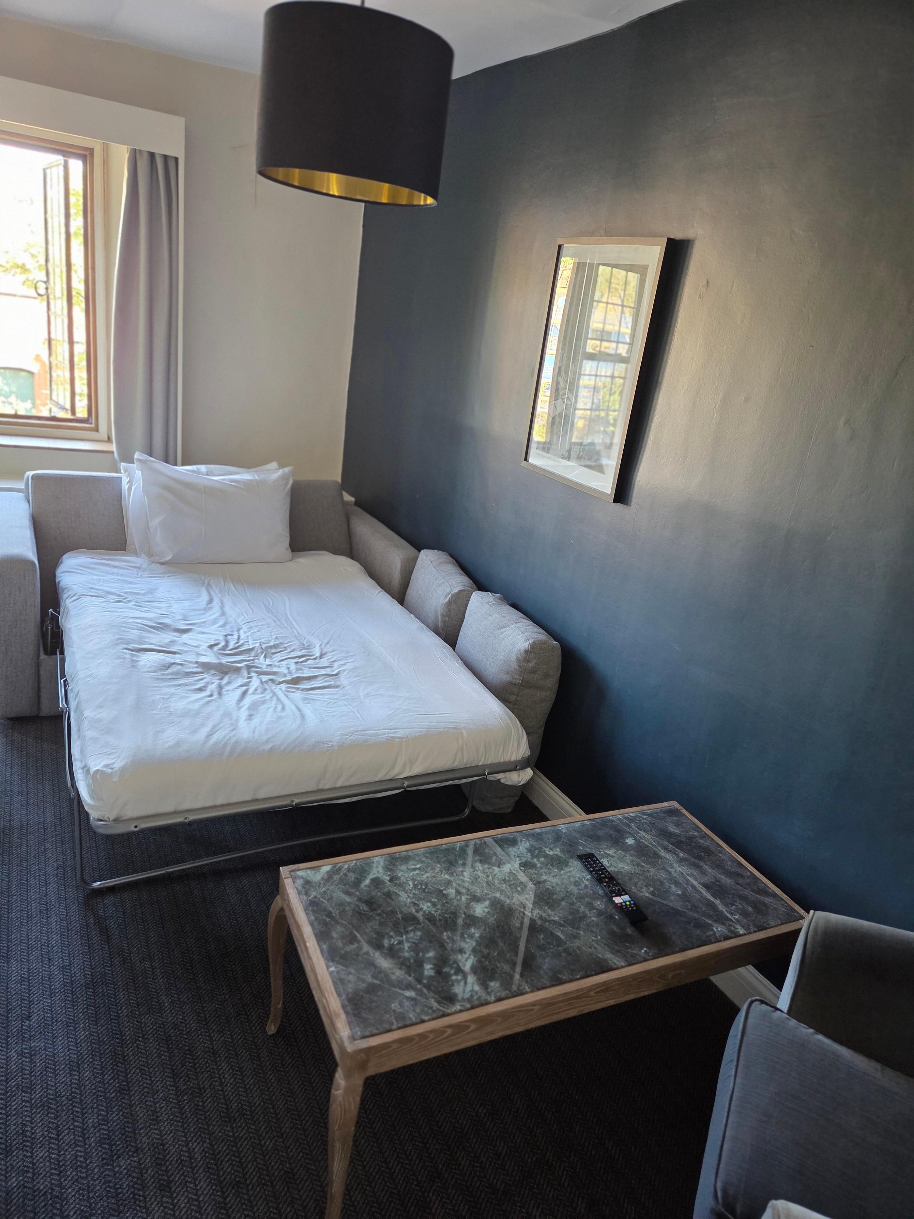 Sofa bed was all set up on arrival 