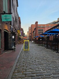Alley view from our room.
Lot of food options and shopping.