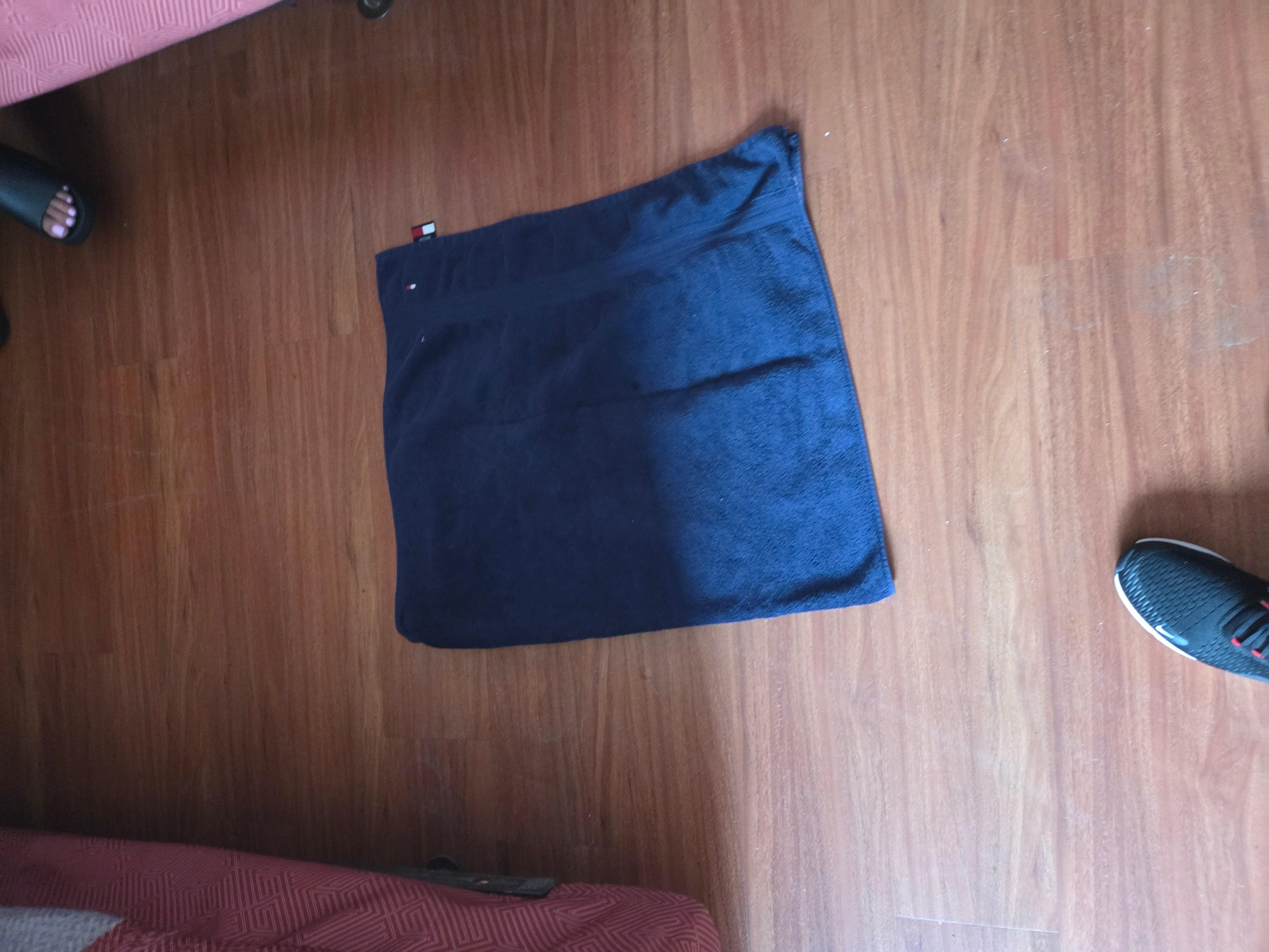Towel from the maintenance guy to solve the leaky ceiling.