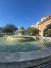 Beautiful fountain out front