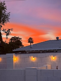 Sunset from the back yard
