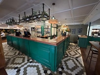 The well stocked Bar at the White Star.