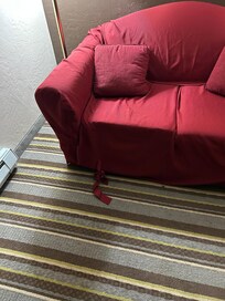 Sofa cover over old sofa