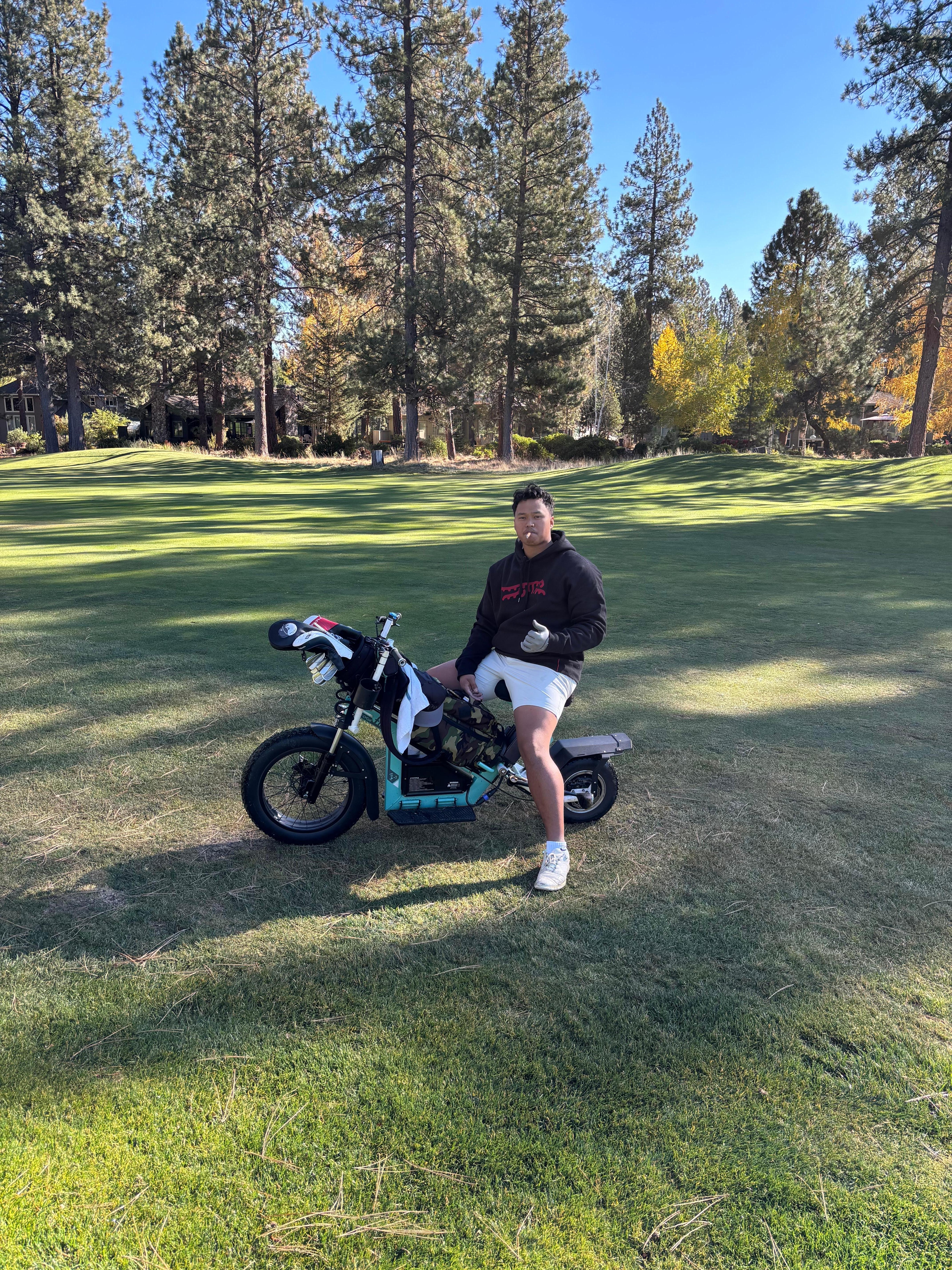 Birthday Boy wanted to golf!