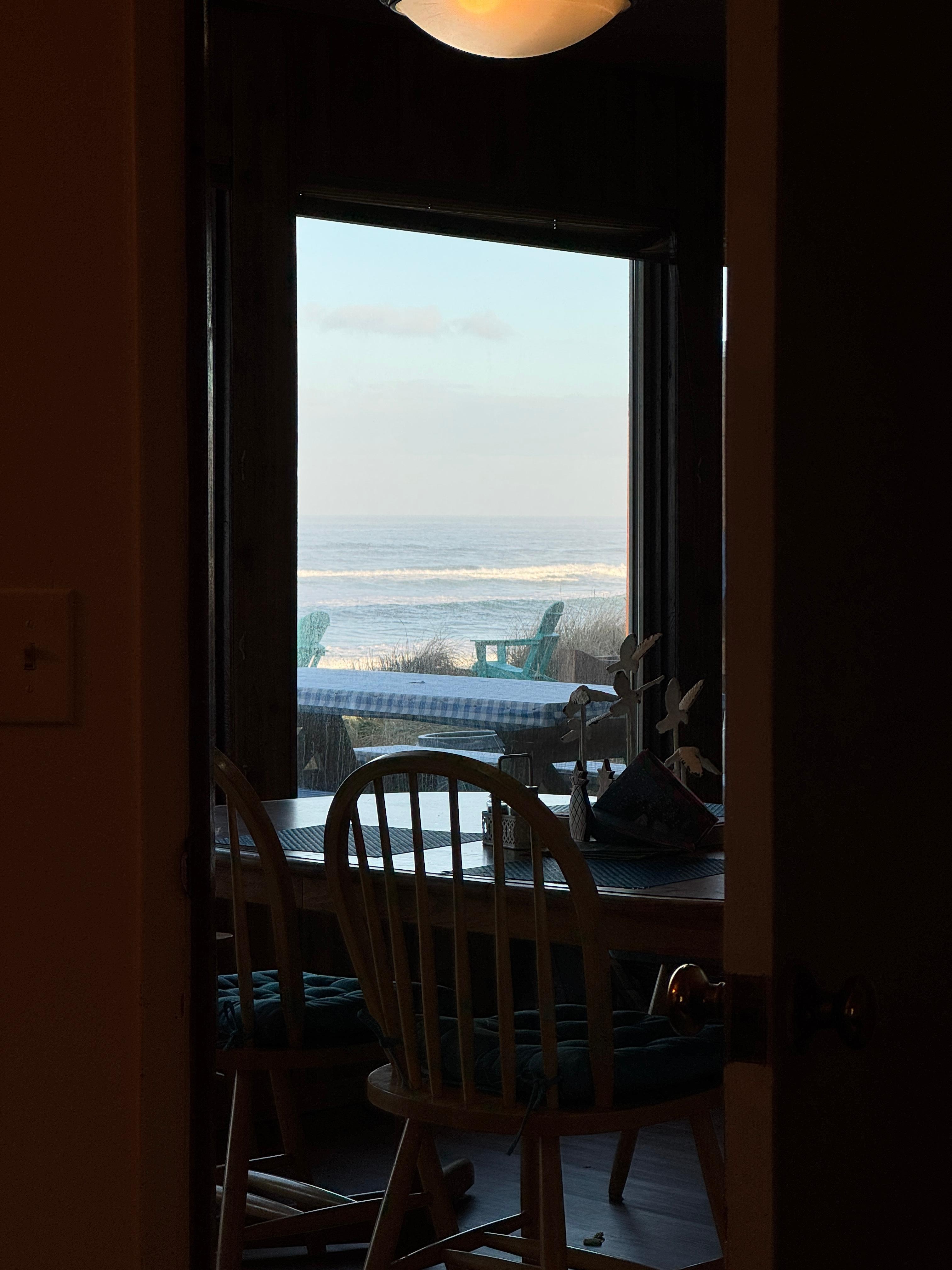 View from primary bedroom’s bed