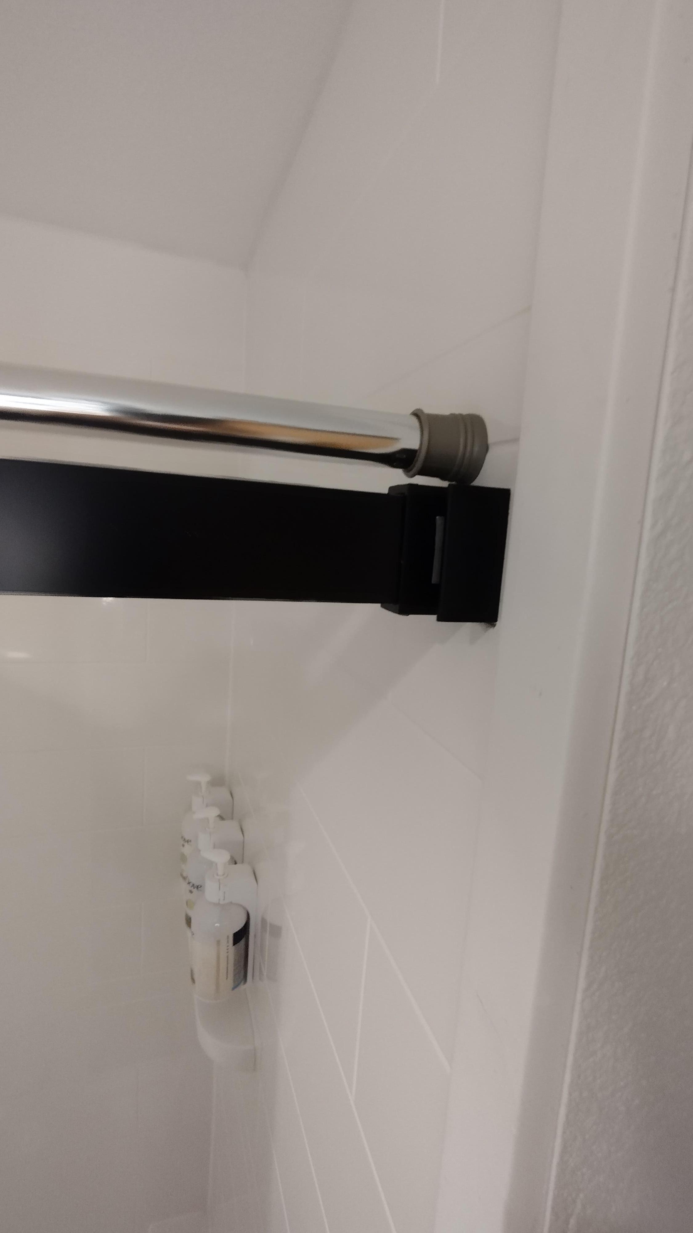 Shower curtain rod used for the shower curtain.  