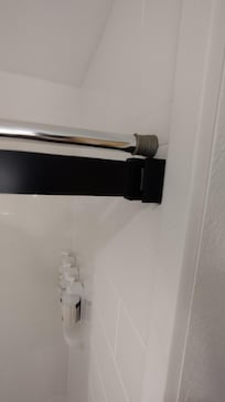 Shower curtain rod used for the shower curtain.