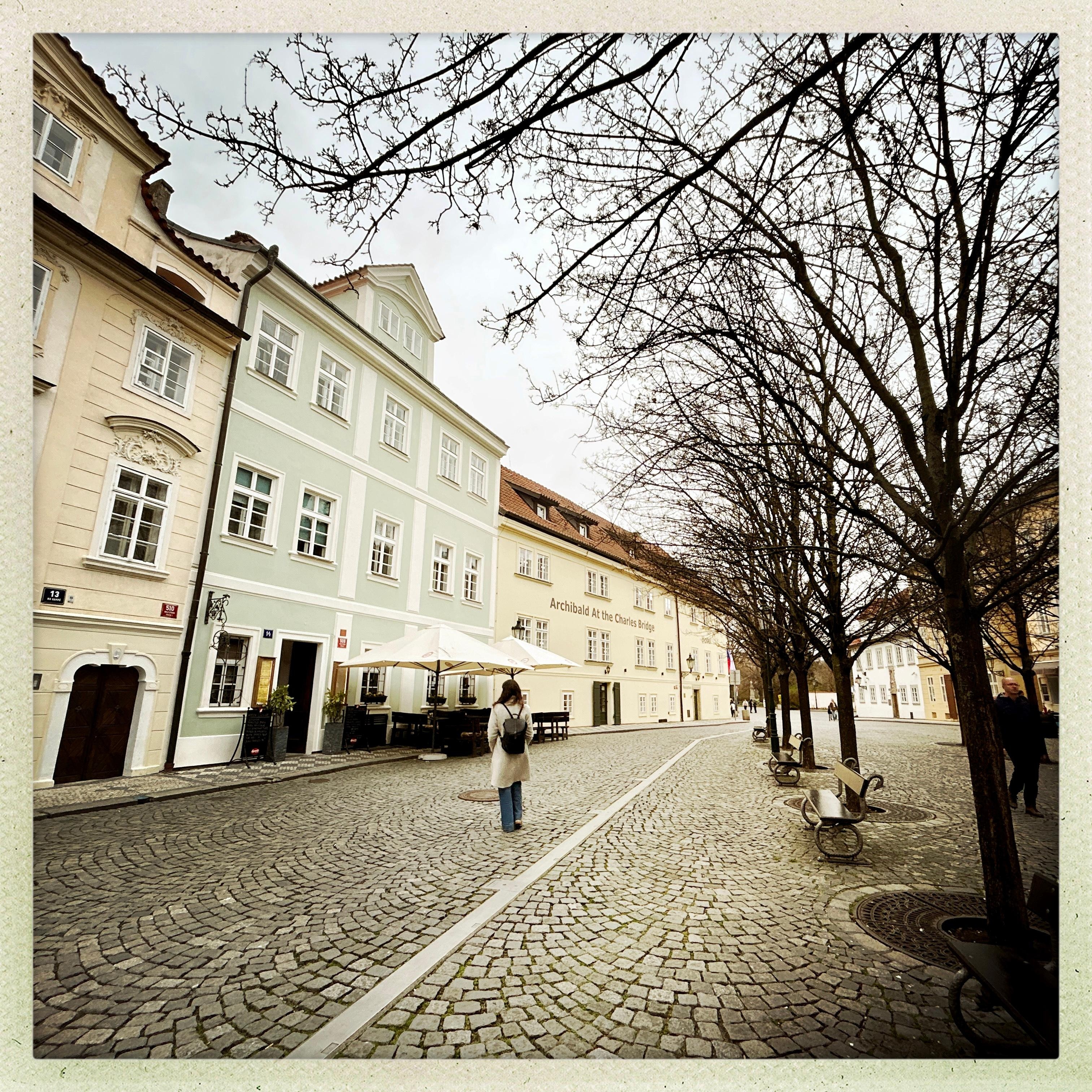 View of the square from bedroom window 