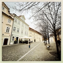 View of the square from bedroom window