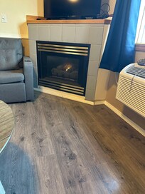 Fireplace in room