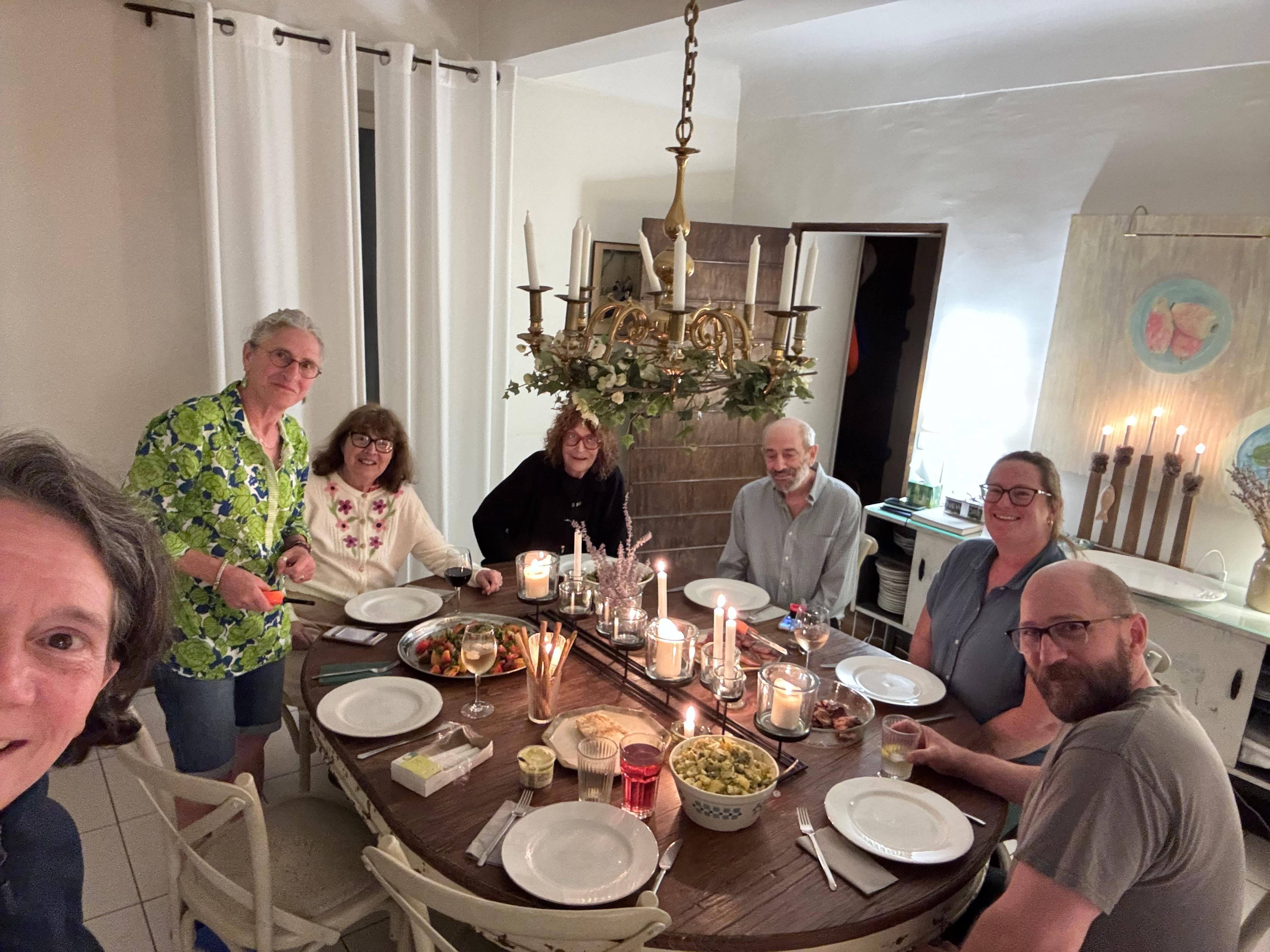Dinner in the dining room, which could see 10 people or so