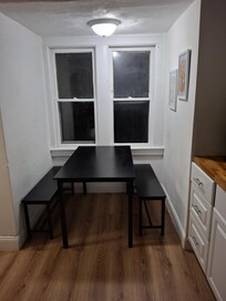 Window with no curtain