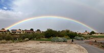 A passing shower created this beautiful rainbow during our golf round.
