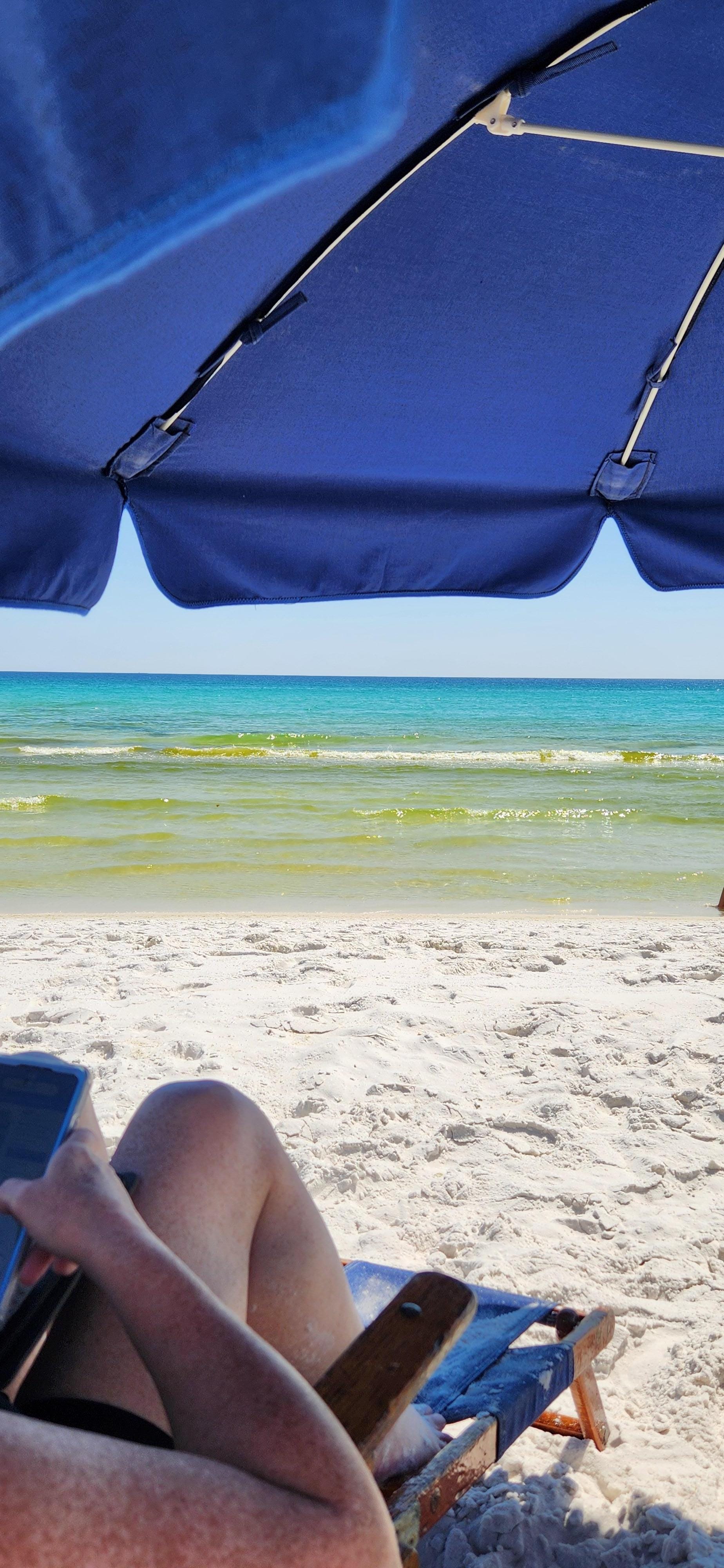 Sitting on the beach