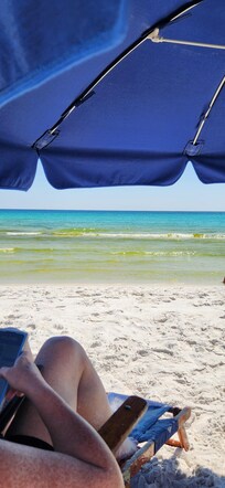Sitting on the beach