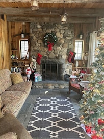 Front porch room with heated slate floor.