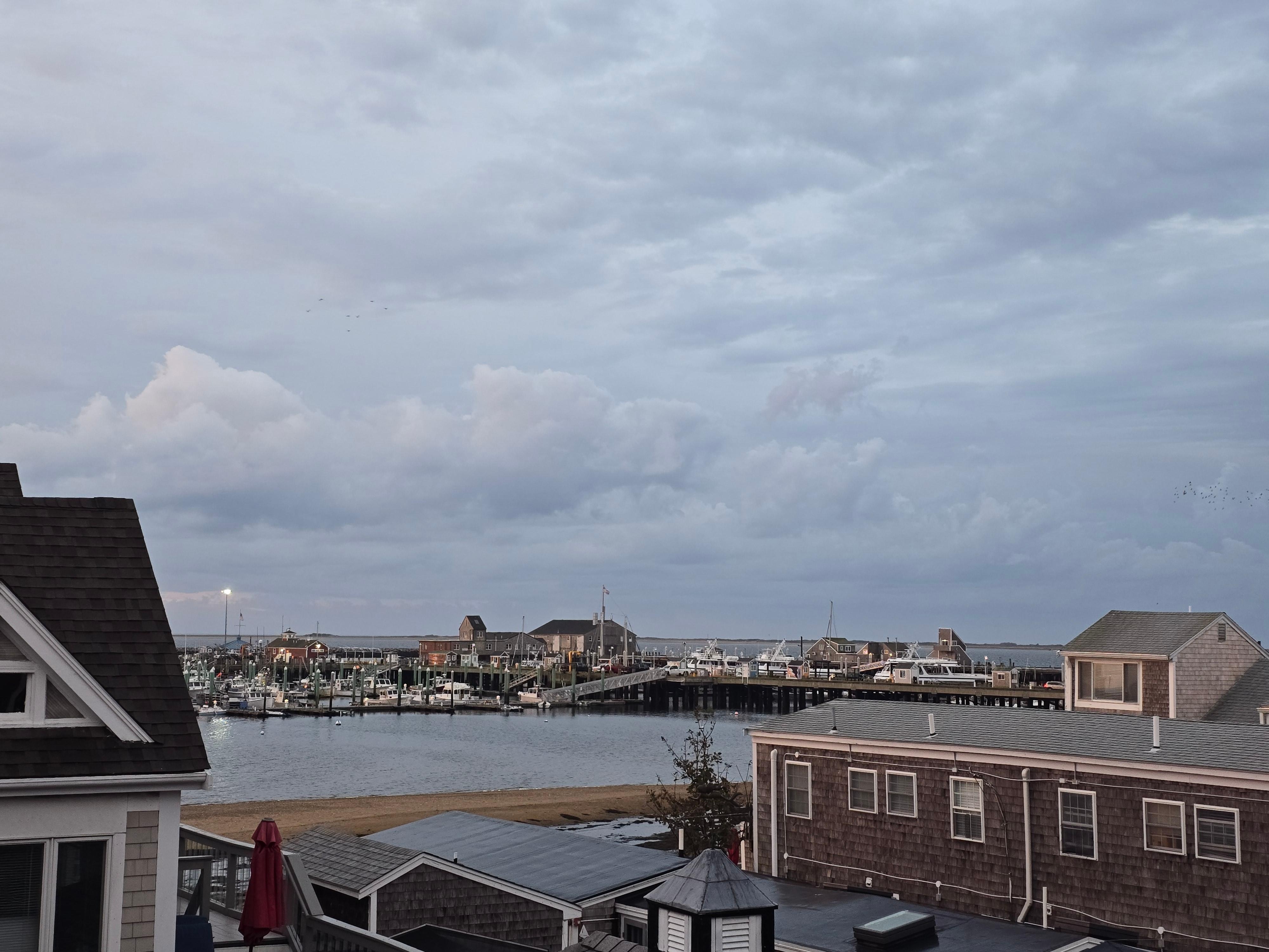 View of harbor from deck