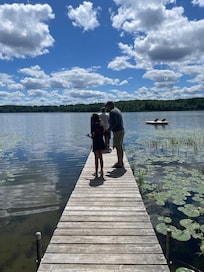 Fishing off the dock.