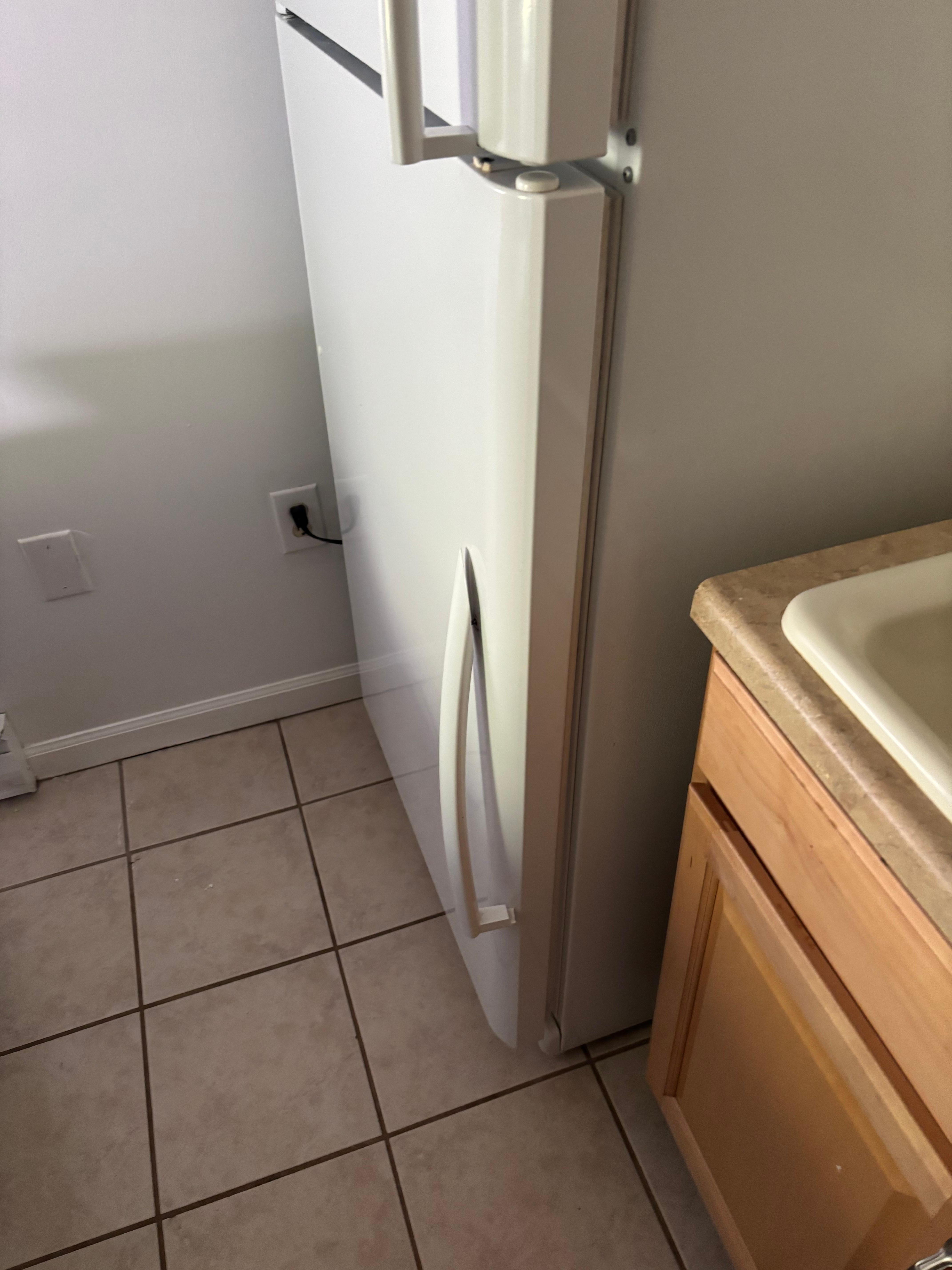 Refridgerator handle falling off