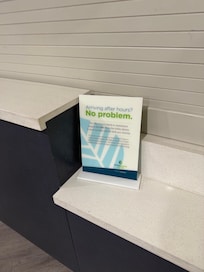 After hours sign with incorrect information