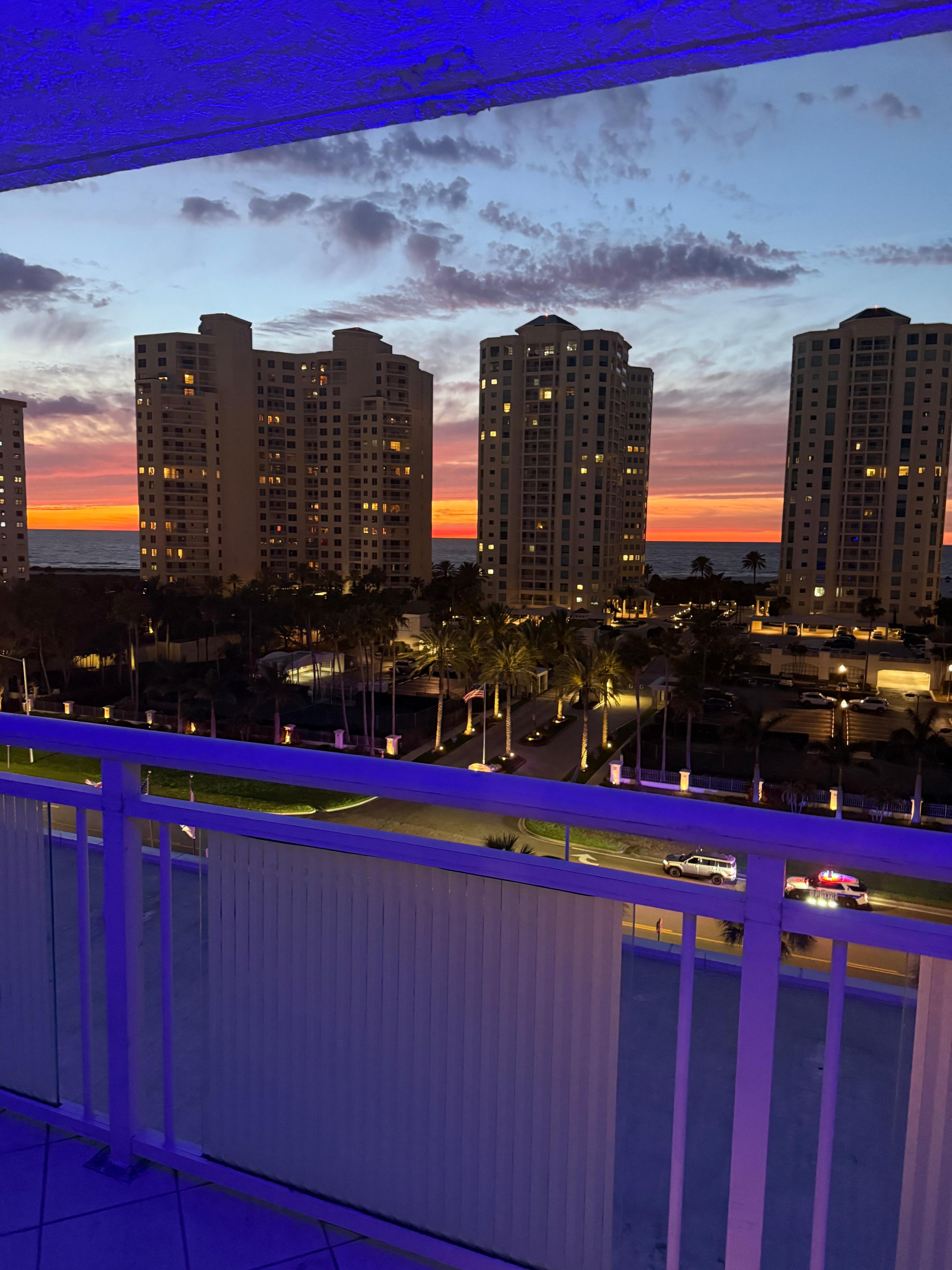 Night view from our floor looking at Sand Key Beach