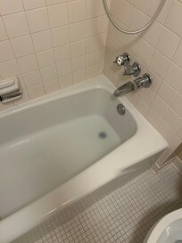 Master BA Shower with standing water after shower