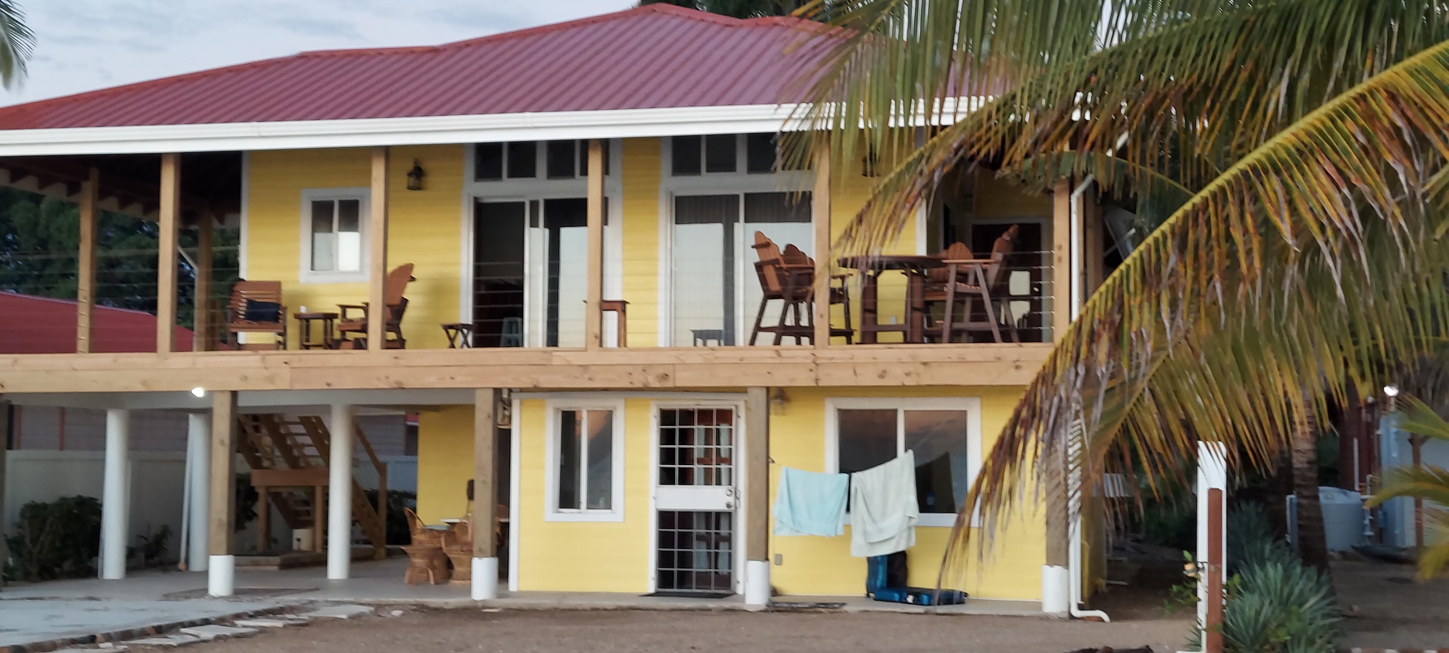 Back of cottage from the water