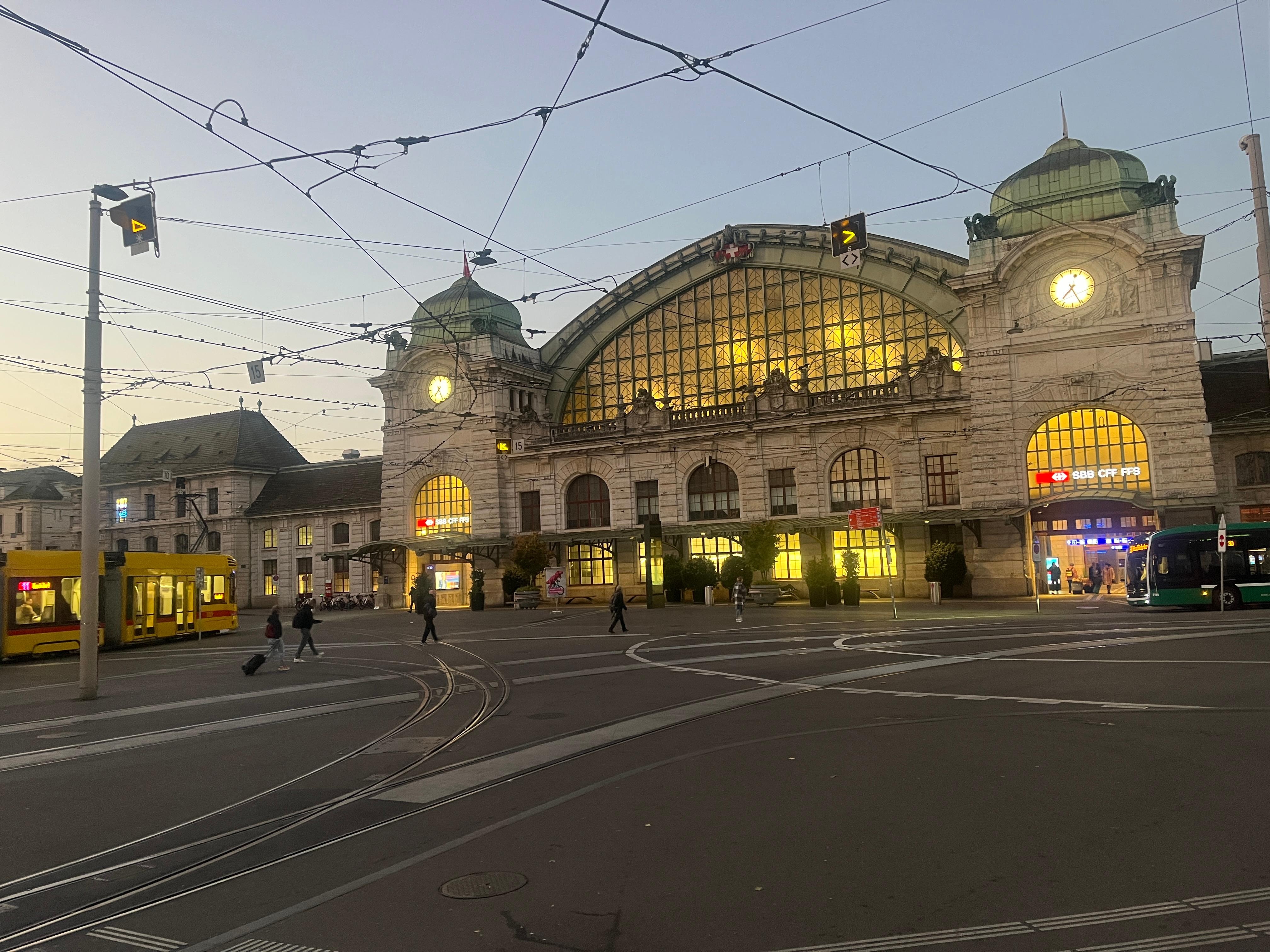 Right to the left of central train station SBB, but our room was super quiet