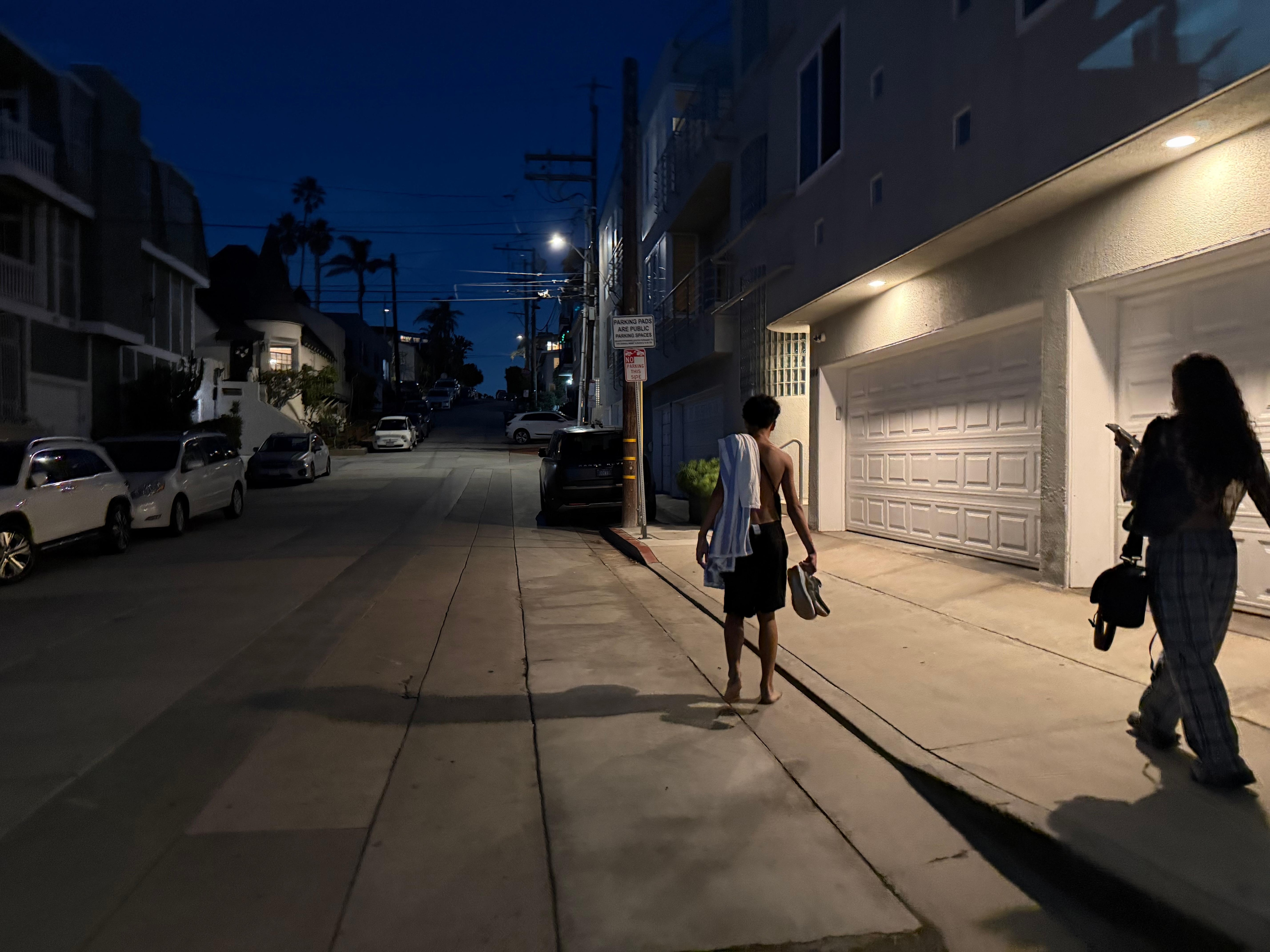 Walk barefoot + night promenade. Just a nice safe experience. The streets felt like suburban Kyoto 