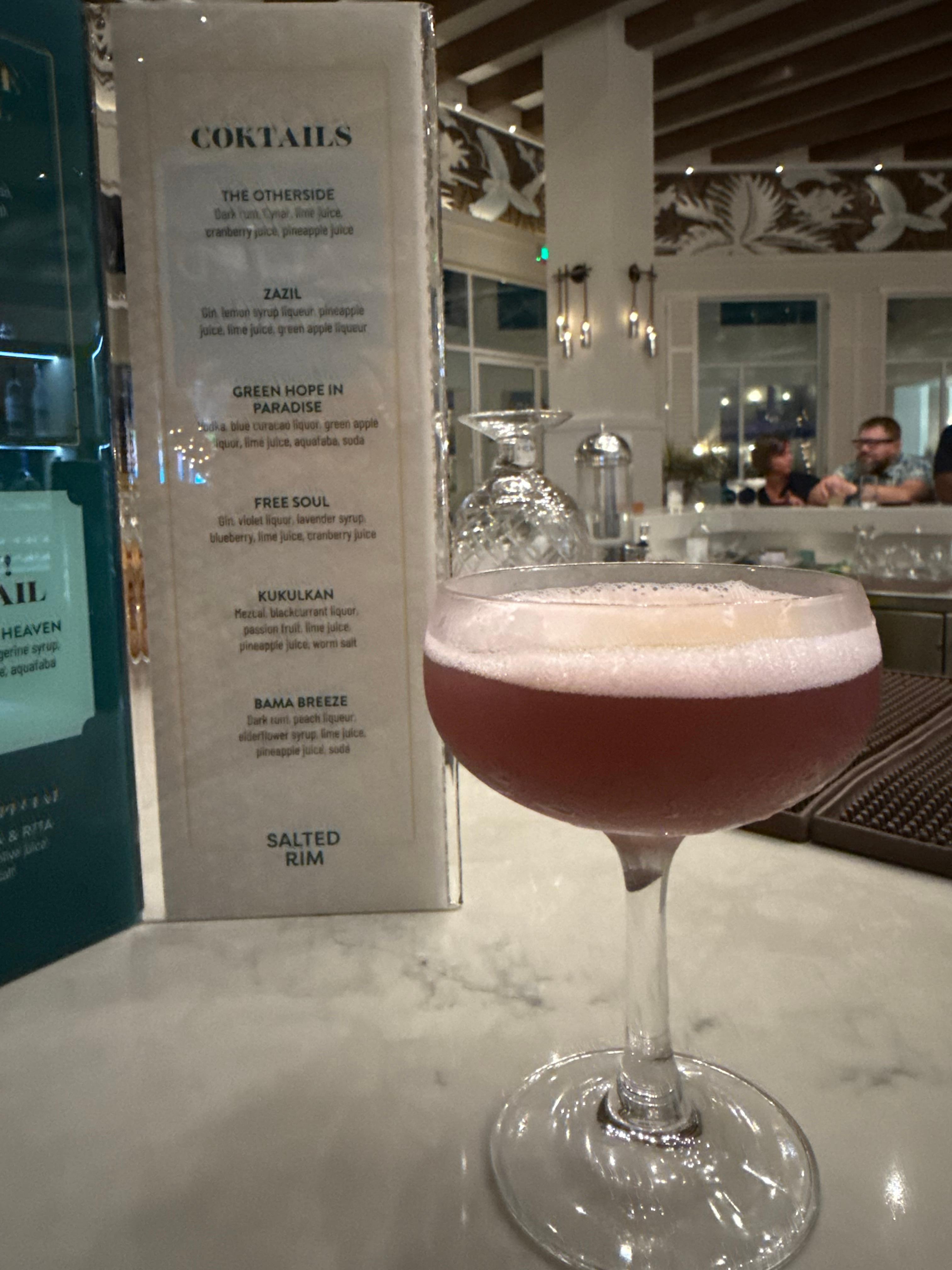 Espresso martini at salted rim bar 