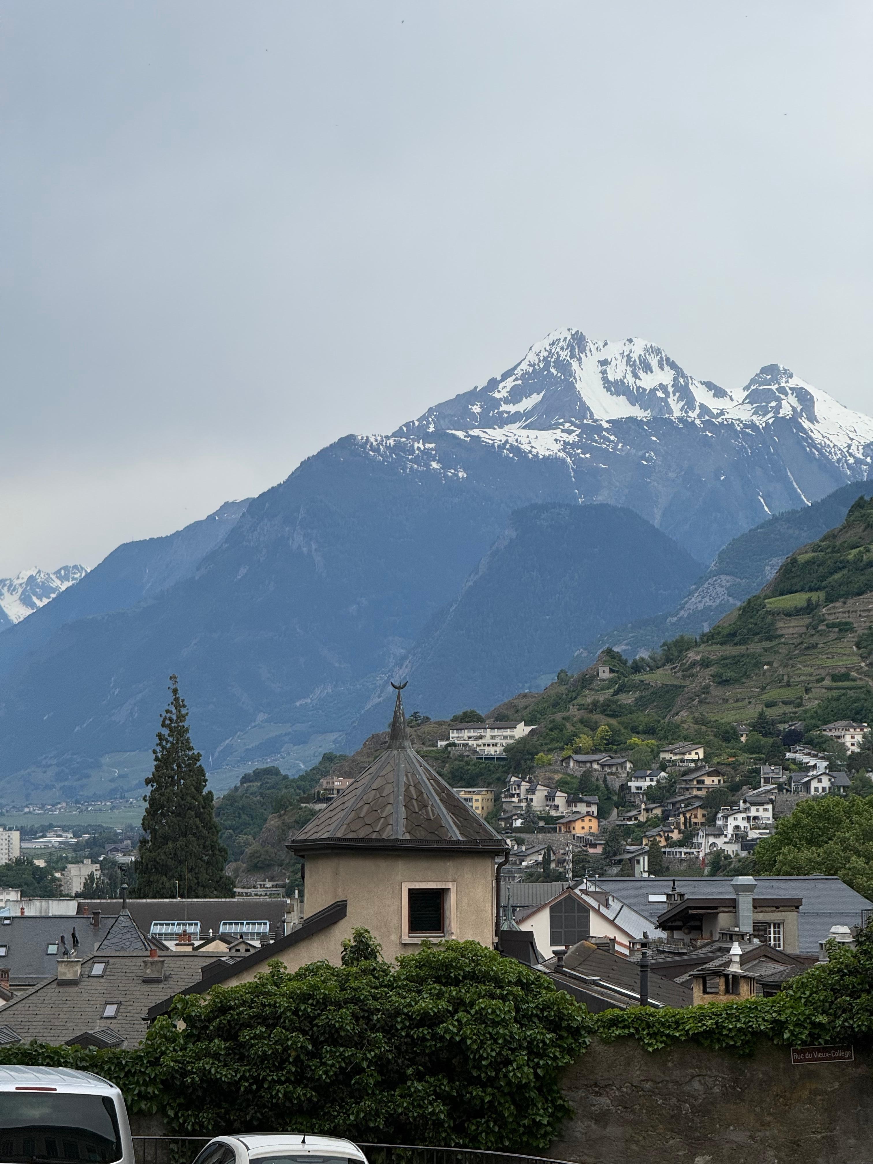 View at the top of the street.