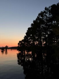 Best sunsets sitting at boat house!