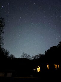 Cabin view at night. So many stars!