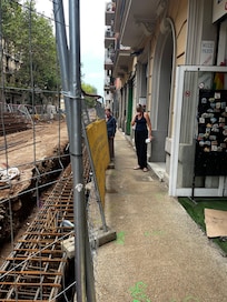 Construction just a step out the front entrance l