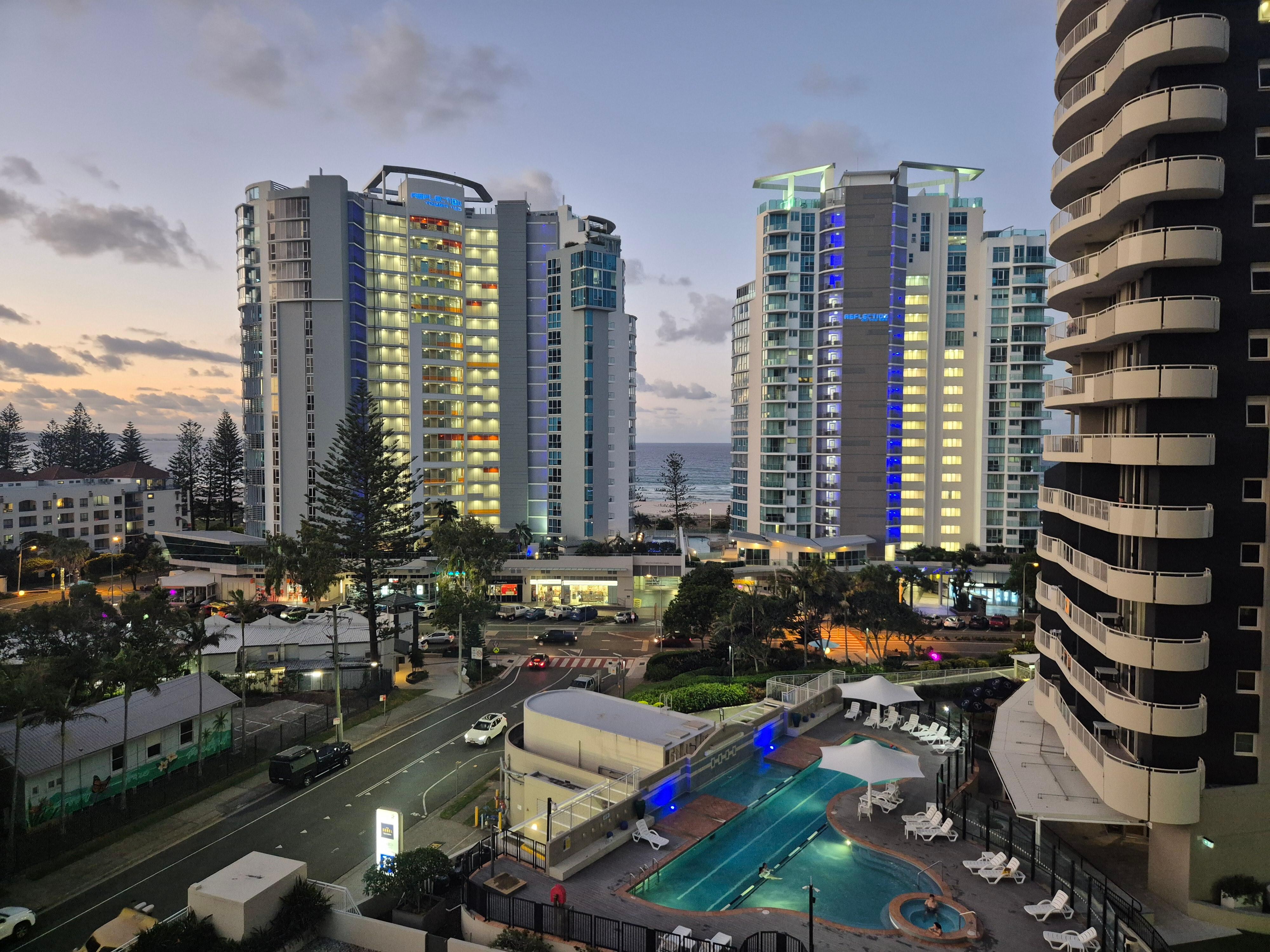 View of ocean and facilities from our room.