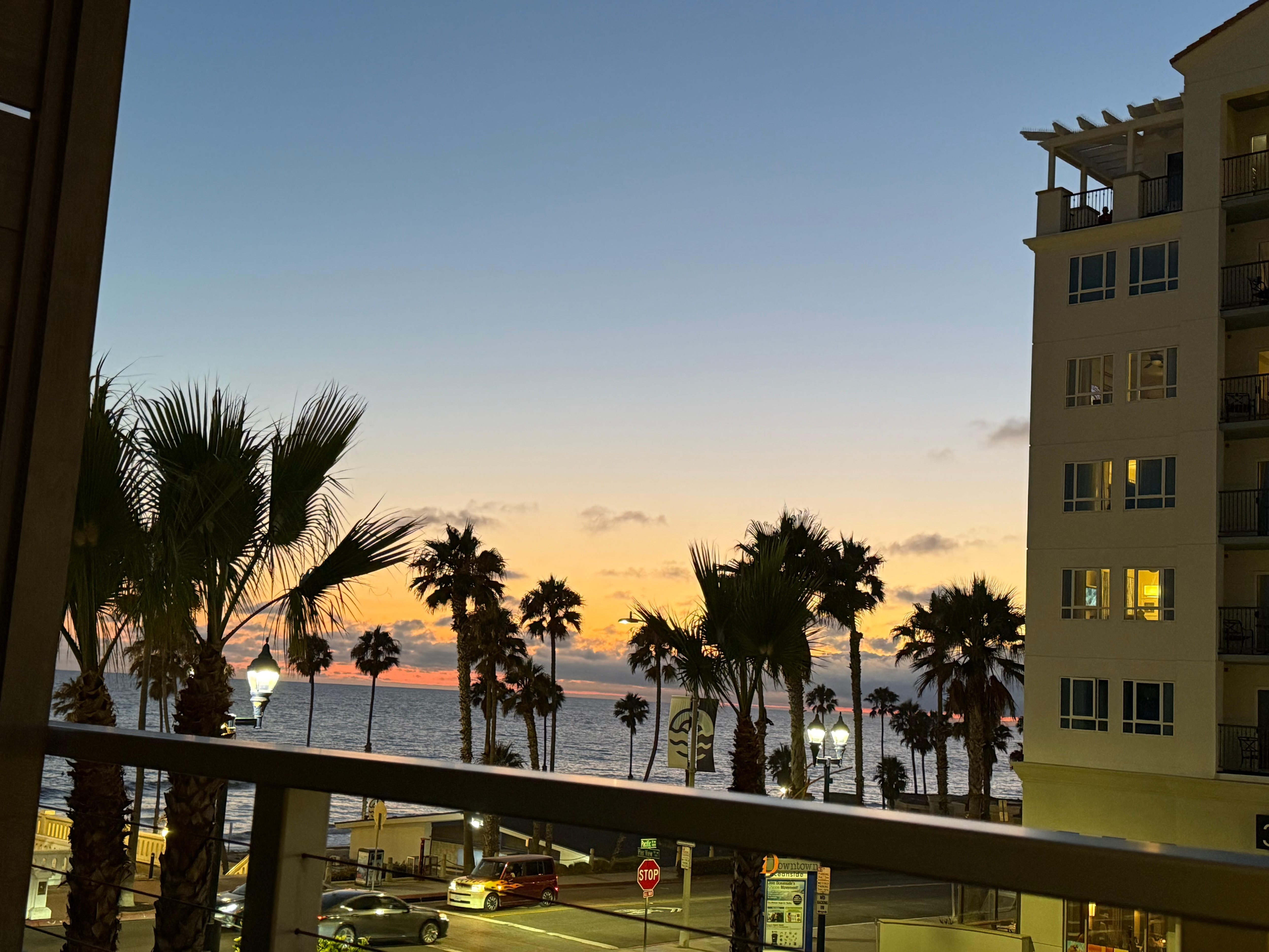 Sunset view from balcony 
